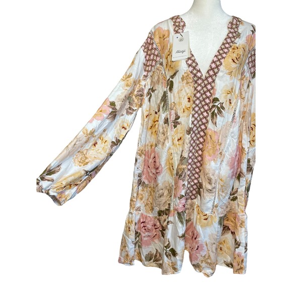 Maaji‎ Afrodita Macy Tunic Cover Dress Women's Sz Large Beach Swim Coverup Flowy - Picture 4 of 13